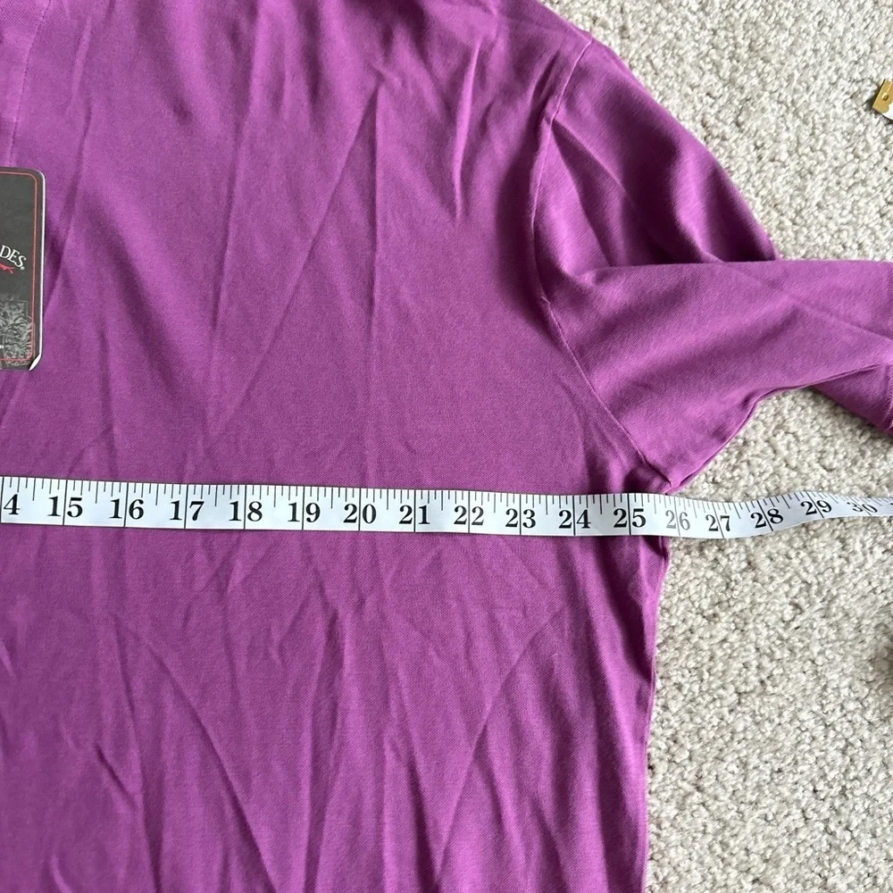 Jack spade purple Pima cotton short sleeve T-shirt button polo tee size xxl NWT